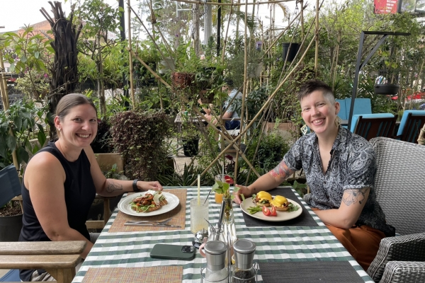 Excellent food, with a beautiful view overlooking part of da lat mountain region. Menu was a great mix of local and classic western cafe dishes Their menu changes slightly throughout the day with a breakfast/brunch menu which then transitions into a lunch